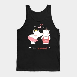 kawaii animal valentine day Tank Top